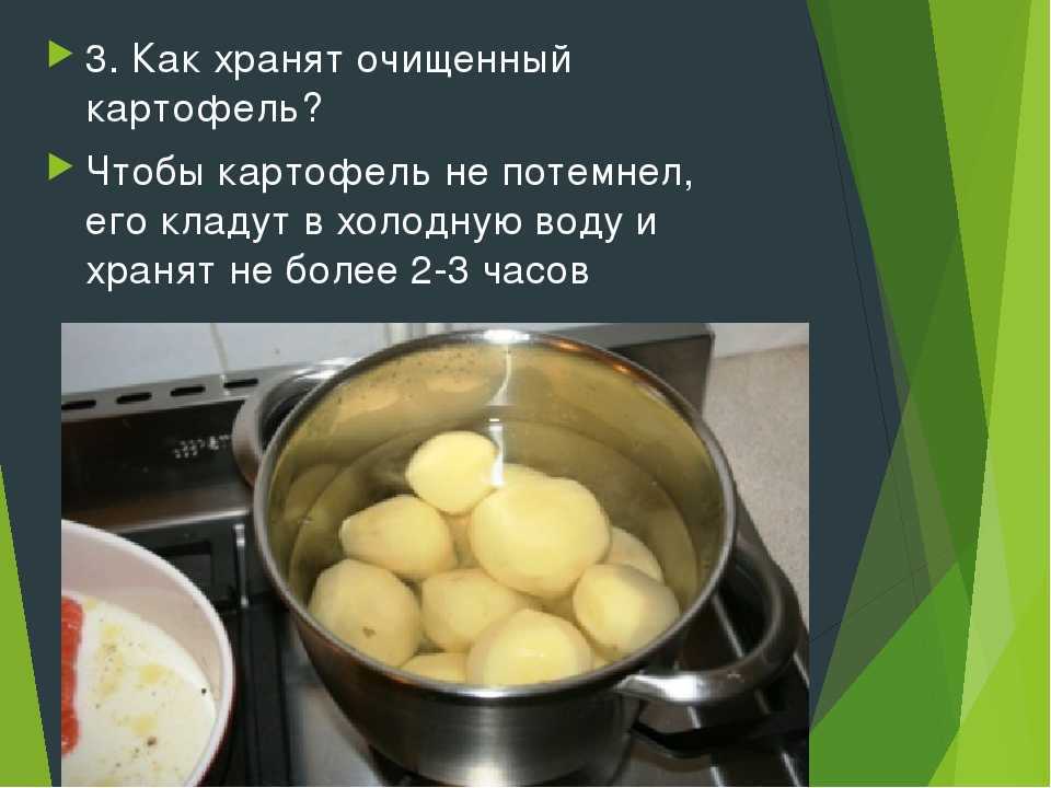 Можно ли хранить картошку в холодильнике в очищенном, вареном и жареном виде, сколько составляет срок и почему ей нельзя там долго лежать?