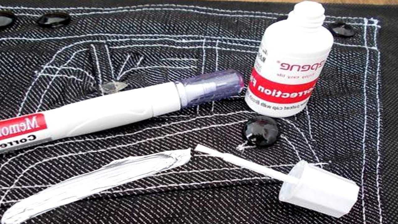 Как отстирать замазку, корректор, штрих с одежды, брюк, джинсов