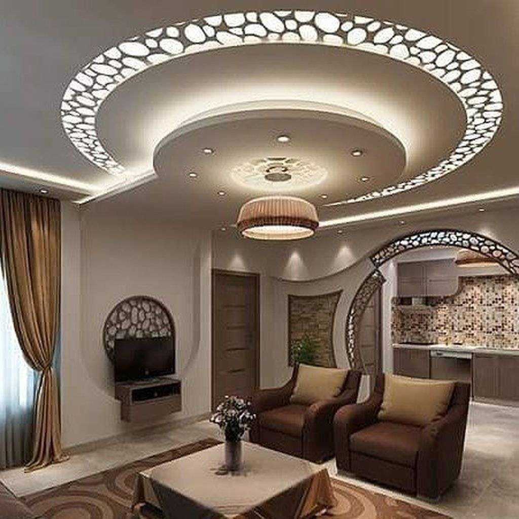 Потолки из гипсокартона с различными примерами на 50 фото
